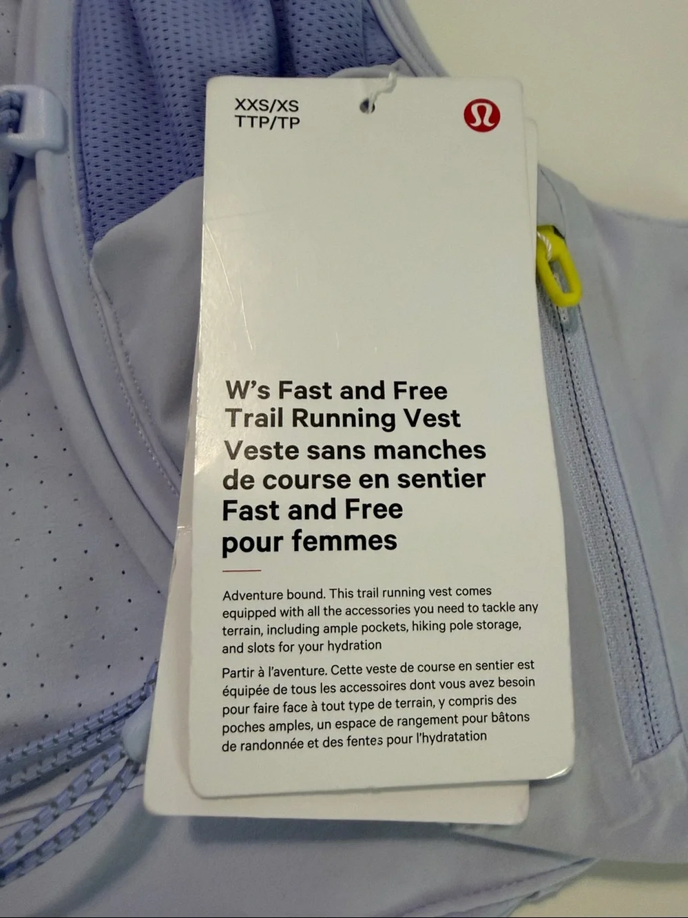 Lululemon - W Fast and Free Trail Running Vest - Size XXS/XS - NWT - Picture 4 of 6